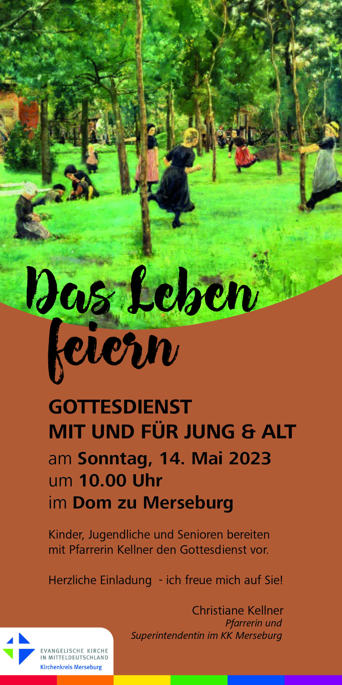 Flyer Einladung Gottesdienst "Das Leben feiern"